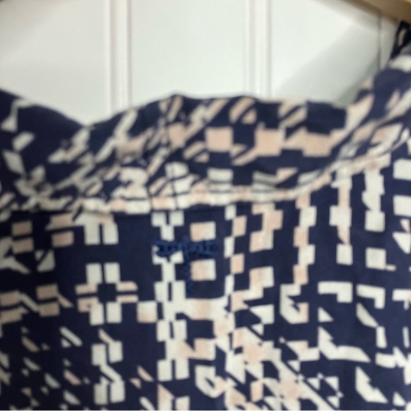 Tyler Boe Top Blouse‎ Large 100% silk Colorful Geometric Workwear Spring Women’s - Picture 8 of 9